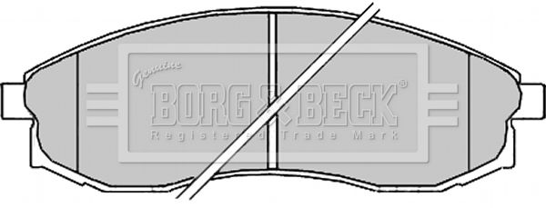 BORG & BECK Комплект тормозных колодок, дисковый тормоз BBP2165